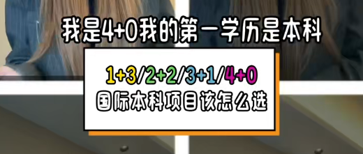 什么是国际本科1+3，2+2，3+1，4